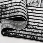 Vitolazio Çerçeveli Siyah Akrilik Kaydırmaz Tabanlı Makine Halısı - Görsel 3