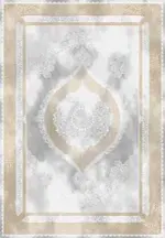 Rometta Klasik Göbekli Gri Bambu ve Akrilik Makine Halısı