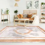 Rometta Klasik Göbekli Gri Bambu ve Akrilik Makine Halısı - Görsel 6