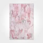 Valentia Modern Pembe Gri Bambu ve Akrilik Makine Halısı - Görsel 2