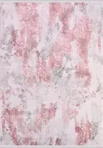 Valentia Modern Pembe Gri Bambu ve Akrilik Makine Halısı