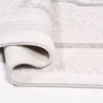 Chiesa Klasik Göbekli Beyaz Bambu ve Akrilik Makine Halısı - Görsel 3