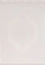 Parenti Klasik Göbekli Krem Bambu ve Akrilik Makine Halısı