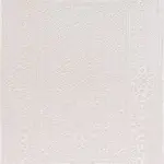 Malito Çerçeveli Krem Bambu ve Akrilik Makine Halısı