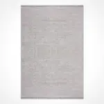 Malito Çerçeveli Krem Bambu ve Akrilik Makine Halısı - Görsel 2