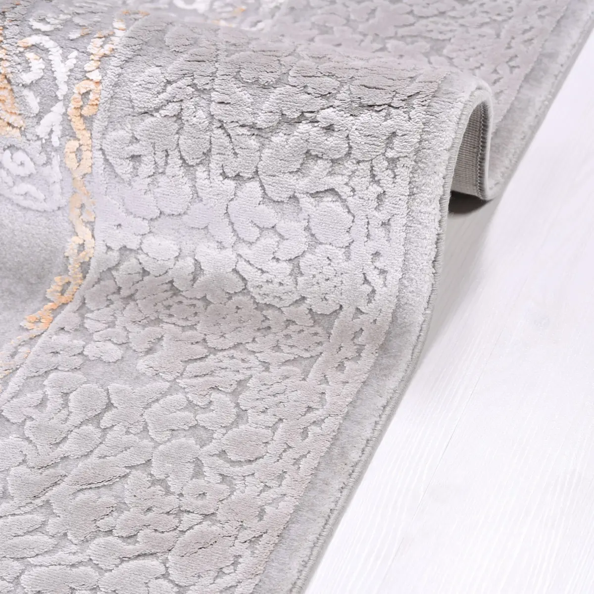 Badde Klasik Göbekli Gri Bambu ve Akrilik Makine Halısı - Görsel 5