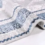 Zuighe Klasik Göbekli Gri Bambu ve Akrilik Makine Halısı - Görsel 3