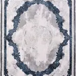 Ludurru Klasik Göbekli Gri Bambu ve Akrilik Makine Halısı