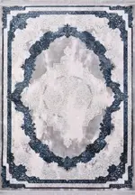 Ludurru Klasik Göbekli Gri Bambu ve Akrilik Makine Halısı