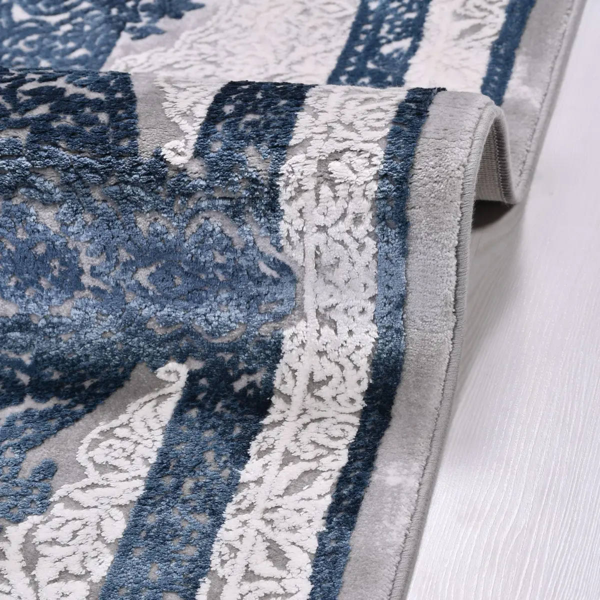 Ludurru Klasik Göbekli Gri Bambu ve Akrilik Makine Halısı - Görsel 5