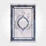 Mamusi Klasik Göbekli Gri Bambu ve Akrilik Makine Halısı - Görsel 2