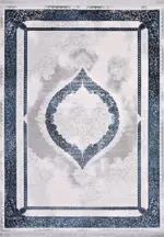 Mamusi Klasik Göbekli Gri Bambu ve Akrilik Makine Halısı