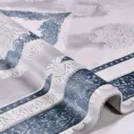 Mamusi Klasik Göbekli Gri Bambu ve Akrilik Makine Halısı - Görsel 3