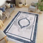 Mamusi Klasik Göbekli Gri Bambu ve Akrilik Makine Halısı - Görsel 6