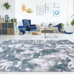 Sozza Modern Gri Bambu ve Akrilik Makine Halısı - Görsel 6