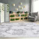 Padru Modern Gri Bambu ve Akrilik Makine Halısı - Görsel 6