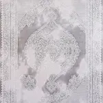 Talana Klasik Göbekli Antrasit Bambu ve Akrilik Makine Halısı