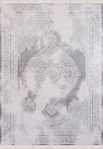 Talana Klasik Göbekli Antrasit Bambu ve Akrilik Makine Halısı