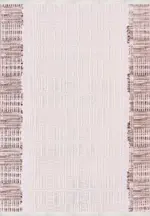 Rovella Modern Krem Mikropolyester Pamuk Tabanlı Makine Halısı