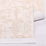 Clemente Modern Bej Viskon ve Akrilik Pamuk Tabanlı Makine Halısı - Görsel 4