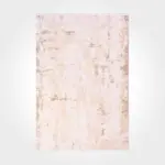 Almansa Modern Bej Viskon ve Akrilik Pamuk Tabanlı Makine Halısı - Görsel 2