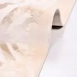 Segura Modern Bej Viskon ve Akrilik Pamuk Tabanlı Makine Halısı - Görsel 5