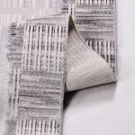 Sabato Modern Gri Mikropolyester Pamuk Tabanlı Makine Halısı - Görsel 3