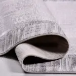 Sabato Modern Gri Mikropolyester Pamuk Tabanlı Makine Halısı - Görsel 4