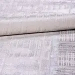 Sabato Modern Gri Mikropolyester Pamuk Tabanlı Makine Halısı - Görsel 5