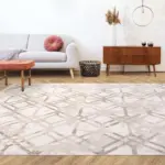 Tobarra Modern Krem Viskon ve Akrilik Pamuk Tabanlı Makine Halısı - Görsel 6