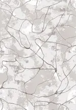 Irpino Modern Krem Mikropolyester Pamuk Tabanlı Makine Halısı