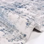 Bunol Modern Gri Viskon ve Akrilik Pamuk Tabanlı Makine Halısı - Görsel 3