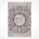 Roth Klasik Göbekli Gri Viskon ve Akrilik Makine Halısı - Görsel 2