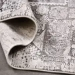 Roth Klasik Göbekli Gri Viskon ve Akrilik Makine Halısı - Görsel 4