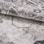 Roth Klasik Göbekli Gri Viskon ve Akrilik Makine Halısı - Görsel 5
