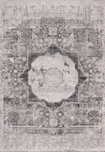 Roth Klasik Göbekli Gri Viskon ve Akrilik Makine Halısı