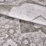 Jena Klasik Göbekli Gri Viskon ve Akrilik Makine Halısı - Görsel 5