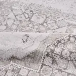 Jena Klasik Göbekli Gri Viskon ve Akrilik Makine Halısı - Görsel 6