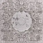 Jena Klasik Göbekli Gri Viskon ve Akrilik Makine Halısı