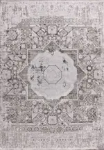 Jena Klasik Göbekli Gri Viskon ve Akrilik Makine Halısı