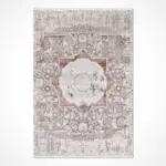 Debno Klasik Göbekli Krem Viskon ve Akrilik Makine Halısı - Görsel 2