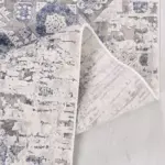 Hennef Klasik Göbekli Gri Viskon ve Akrilik Makine Halısı - Görsel 3