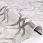 Merida Modern Gri Viskon ve Akrilik Pamuk Tabanlı Makine Halısı - Görsel 4