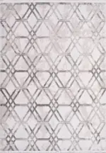 Merida Modern Gri Viskon ve Akrilik Pamuk Tabanlı Makine Halısı