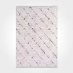 Zafra Geometrik Bej Viskon ve Akrilik Pamuk Tabanlı Makine Halısı - Görsel 2