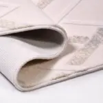 Alzira Modern Bej Viskon ve Akrilik Pamuk Tabanlı Makine Halısı - Görsel 3