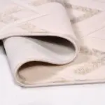 Alzira Modern Bej Viskon ve Akrilik Pamuk Tabanlı Makine Halısı - Görsel 5