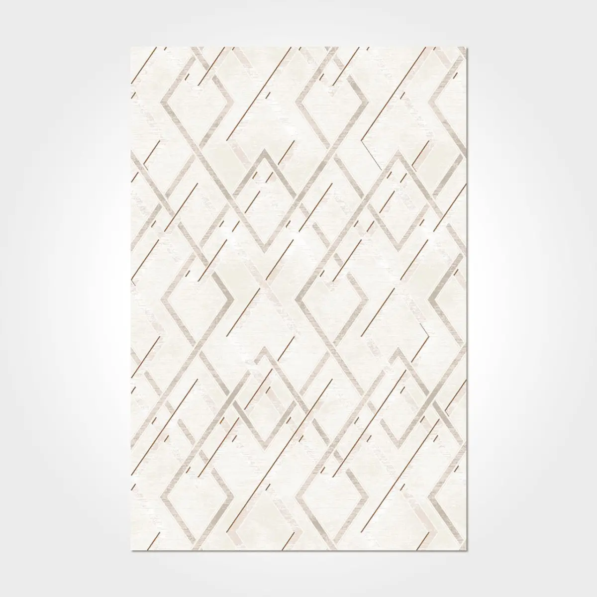 Sueca Modern Bej Viskon ve Akrilik Pamuk Tabanlı Makine Halısı - Görsel 2