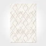 Sueca Modern Bej Viskon ve Akrilik Pamuk Tabanlı Makine Halısı - Görsel 2