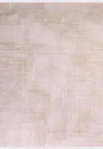 Lalcora Modern Bej Viskon ve Akrilik Pamuk Tabanlı Makine Halısı